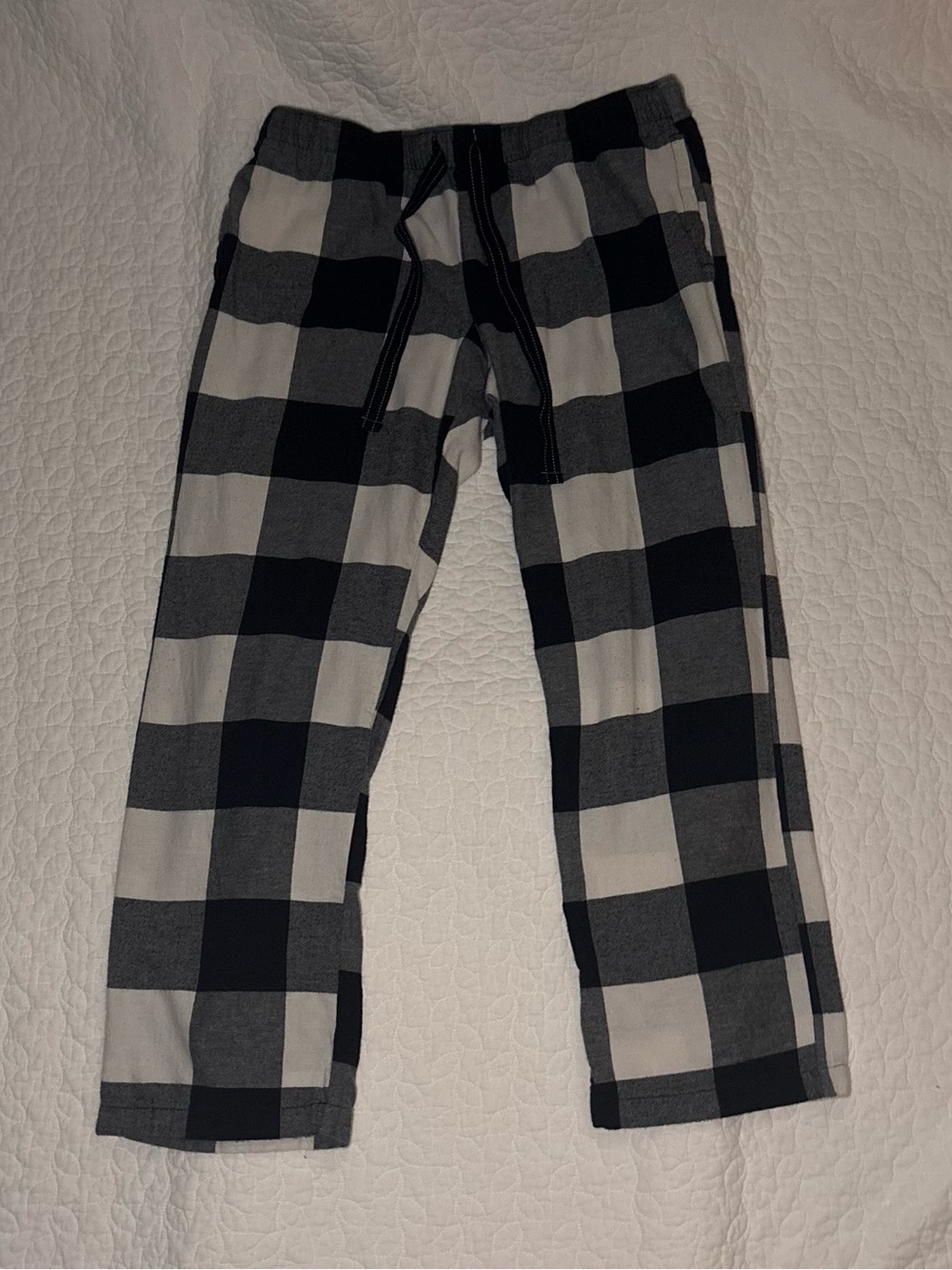 H&M Black White Buffalo Plaid Lounge Pants Size Medium